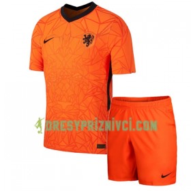 Fotbalový Komplet Nizozemsko Dětské Domácí ME 2020 Krátký Rukáv (+ trenýrky)
